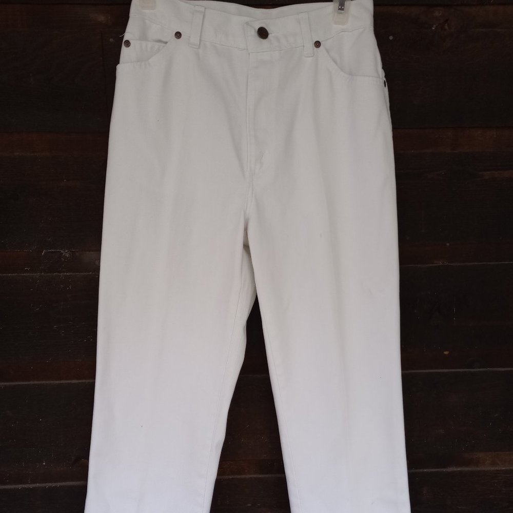 Women's White H.I.S pant size 11/12 waist 28 Inseam 24
